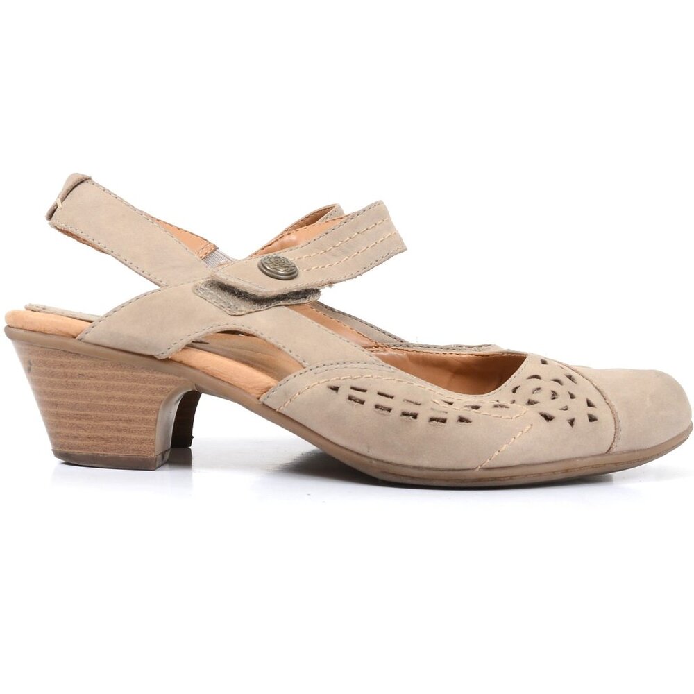 Earth Bantam Stone Women's 10 Leather Maryjane Slingback Low Heels Minimalist
